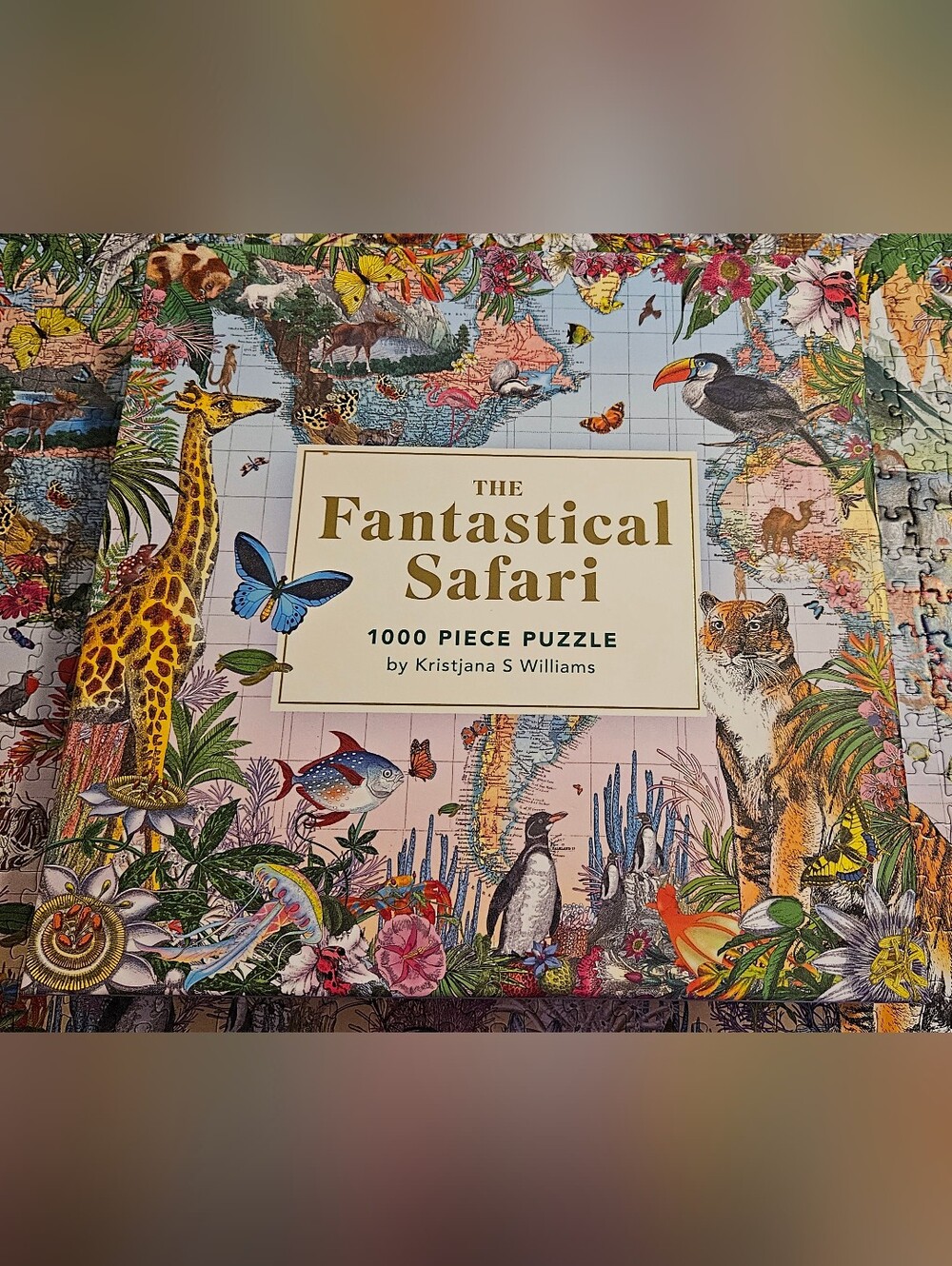 The Fantastical Safari 1000-Piece Puzzle - Colorful Wildlife With Unique Edges!